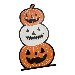Festive Halloween Pumpkin Trio Decoration